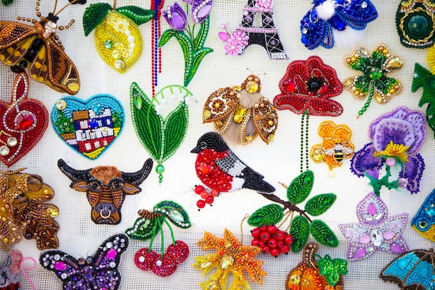 Assorted embroidered samples